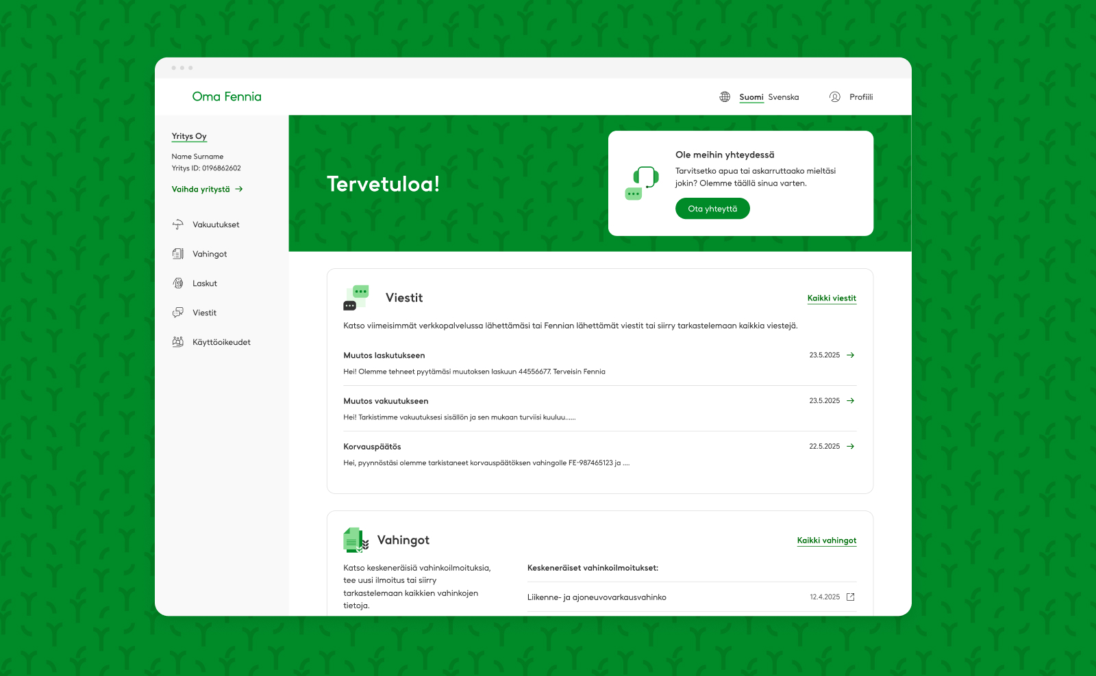 Fennia B2B digital services